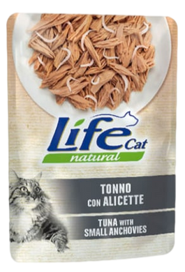 Вологий корм для котів LifeNatural Тунець з анчоусами (tuna with whitebait), 70 г LifeNatural