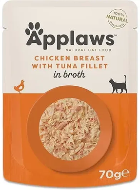 Набір паучів для котів Applaws Chicken Selection in Broth, 6х70g Applaws