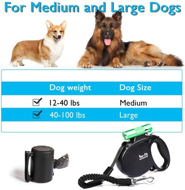 Поводок-рулетка MigooPet для собак з висувним ліхтариком Happy&Polly