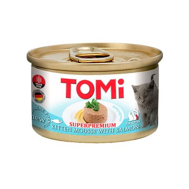 Консерви для кошенят TOMi For Kitten with Salmon - мус з лососем TOMi