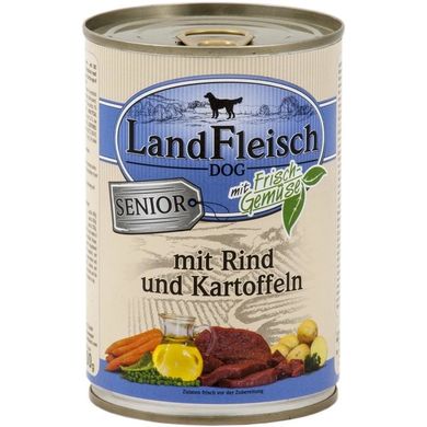 LandFleisch консерви для літніх собак з м'ясом яловичини, картоплею і свіжими овочами LandFleisch