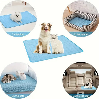 Літня охолоджуюча підстилка Derby Light Blue для домашніх тварин Derby