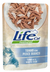 Вологий корм для котів LifeNatural Тунець з білою рибою (tuna with white fish), 70 г LifeNatural