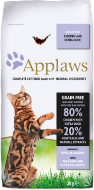 Applaws Chicken with Duck беззерновий корм для котів + пробіотик Applaws