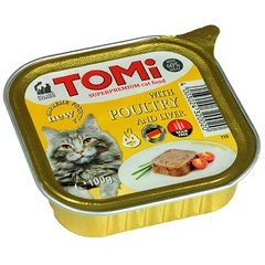 Суперпремиум корм для котов TOMi Poultry liver - паштет с птицей и печенью TOMi