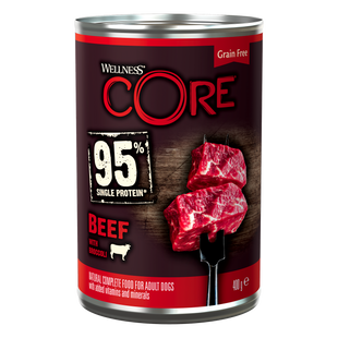 Консерви для собак Wellness CORE 95% Single Protein, Beef with Broccoli з яловичиною Wellness CORE