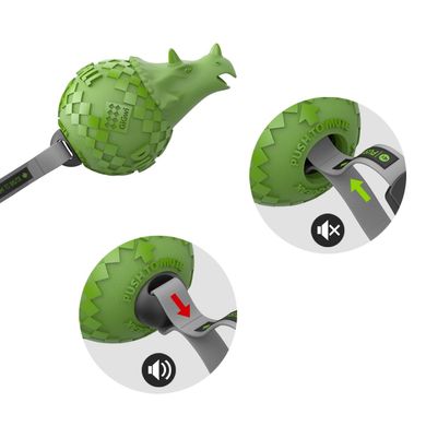 Игрушка для Собак Gigwi Dinoball Динозавр Зеленый с Отключающимся Звуком 14 см GiGwi