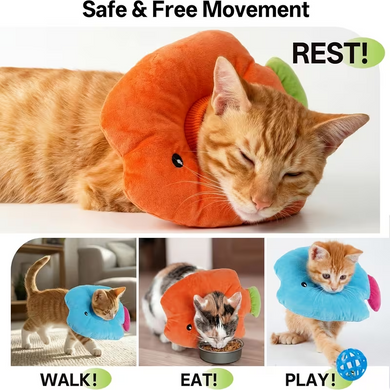 М'який комір для котів і невеликих собак Polelong Soft Fish-shaped Pet Collar, Orange