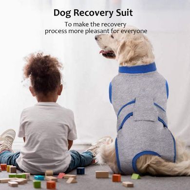 Попона для відновлення собак Wan Talk Recovery Suit, Black/Grey Wan talk