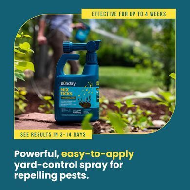 Спрей від бліх та кліщів для подвір'я Sunday Nix Ticks Yard Control Spray