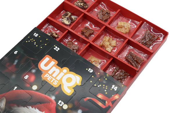 Адвент-календар для собак і котів UNIQ PETS MIX SNACK BOX TREATMAS TIME 100г UniQ PETS