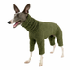 М'який флісовий комбінезон для собак великих порід PUDUODUO Army Green, 4XL, 63 см, 86 см, 41 см