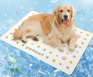 Летняя охлаждающая подстилка для собак и котов Derby Ice Silk Summer Pet Cooling Mat, White Petmat Derby