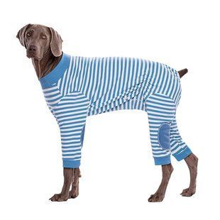 Пижама-комбинезон для собак Dog Recovery Suit, Blue stripes