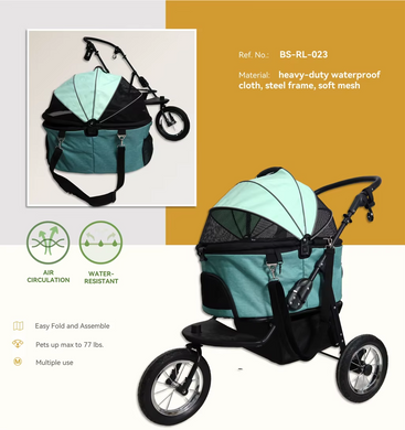 Коляска для домашних животных (до 35 кг) Bestopet (Люпосанчик) BS-RL-23 Mint Green Люпосанчик