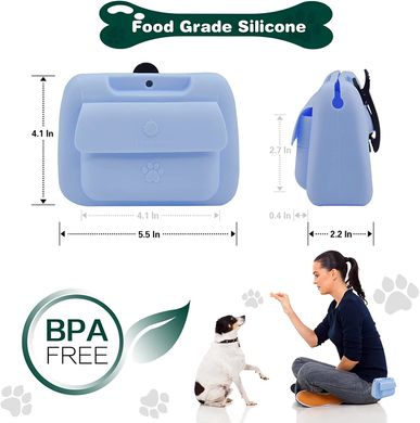 Силіконова сумка для ласощів собак PINECONA з магнітною застібкою