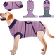 Восстановительная попона для собак Wan Talk Recovery Suit, Violet Stripe, 5XL, 65 см, 88-95 см, 60 см