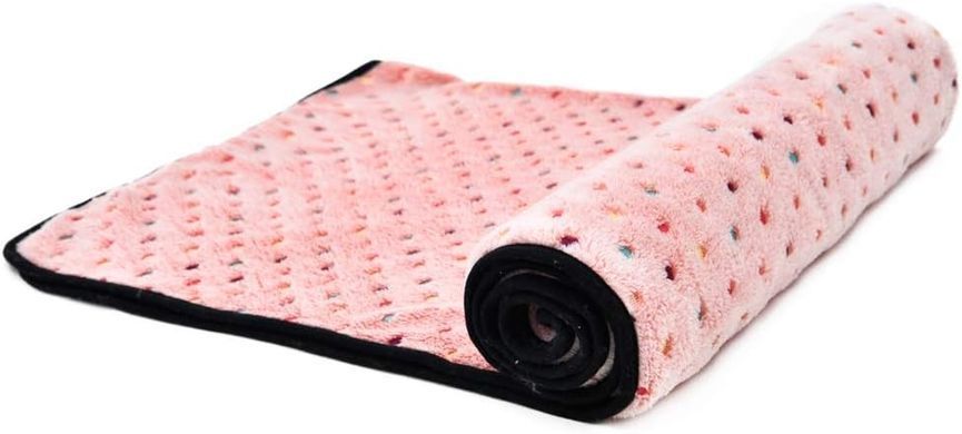 Теплий м'який плед для домашніх тварин Люпосанчик Coral velvet, Pink Люпосанчик