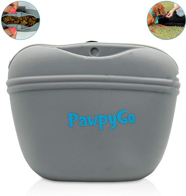 Силиконовая сумка PAWPYGO для лакомств для собак с магнитной застежкой и зажимом