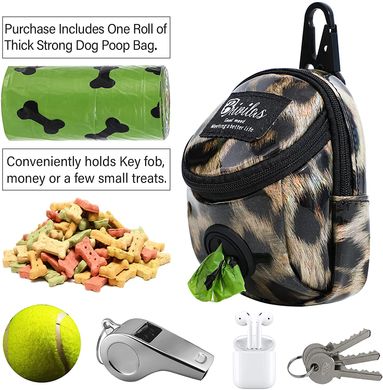 Мини-сумка для прогулок и пакетов BRIVILAS Dog Poop Bag Holder Leopard