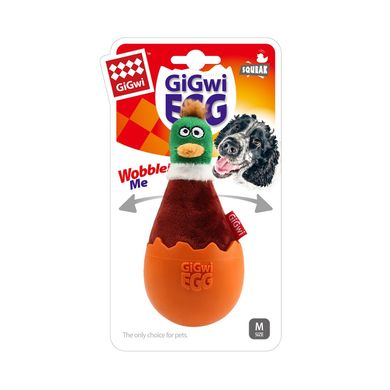 Іграшка для Собак Gigwi Egg Качка Неваляшка з пищалкою 14 см GiGwi