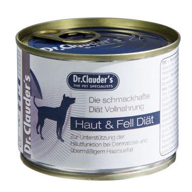 Вологий дієтичний корм для собак Dr.Clauder's Special Diet FSD Fur & Skin для підтримки функції шкіри при дерматитах та надмірному випадінні шерсті Dr.Clauder's