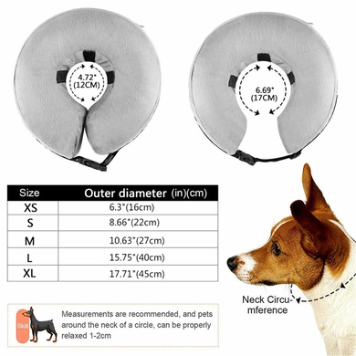 Захисний надувний нашийник для собак Derby Protective Inflatable Dog Cone Collar Blue Derby