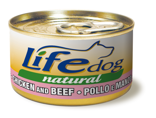 Консерва для собак LifeDog Куряче філе з яловичиною (fillets beef and chicken), 90 г LifeNatural
