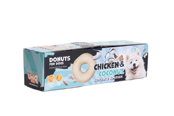Коллагеновое лакомство-пончик для собак Uniq PETS COLLAGEN с курицей и кокосом UniQ PETS