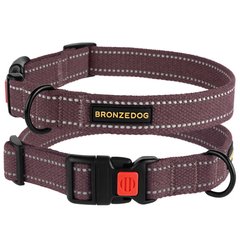 Нашийник для собак Bronzedog Сotton Рефлекторний х/б Брезент BronzeDog