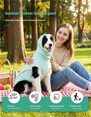 Літній сонцезахисний одяг для собак Derby Summer Sun-protective Dog Clothing, Blue Derby