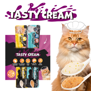 Кремовое лакомство для кошек UNIQ PETS TASTY CREAM микс вкусов &laquo;2 в 1&raquo; (курица, щепа и говядина) UniQ PETS