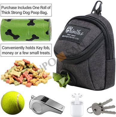 Мини-сумка для прогулок и пакетов BRIVILAS Dog Poop Bag Holder Black