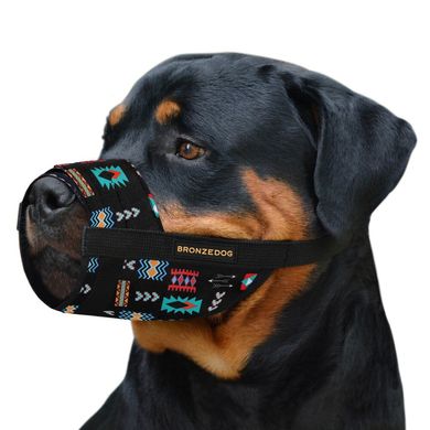 Намордник для собак Bronzedog нейлоновый регулируемый Ацтеки BronzeDog