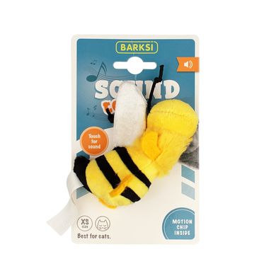 Іграшка для котів Barksi Sound Toy Бджілка з Датчиком Торкання та Звуковим Чіпом 10 см Barksi