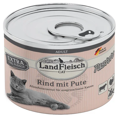 LandFleisch паштет для котов из говядины и индейки LandFleisch