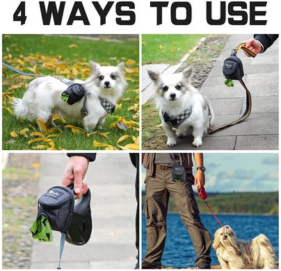 Міні-сумка для прогулянок і пакетів BRIVILAS Dog Poop Bag Holder Black