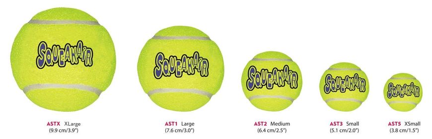 Іграшка-м'яч для собак KONG Air Squeaker Tennis Balls KONG