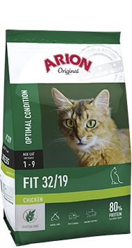 Сухой корм для котов ARION Adult Cat Fit 32/19 Chicken ARION