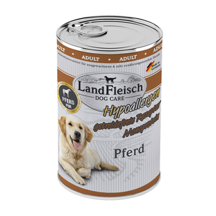 Гипоаллергенные безглютеновые консервы для собак Landfleisch Dog Hypoallergen Pferd с кониной и пребиотиком LandFleisch