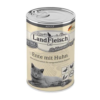 LandFleisch консервы для котов с уткой и курицей LandFleisch
