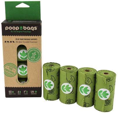 Биоразлагаемые пакеты для экскрементов собак The Original Poop Bags без ручек
