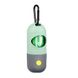 Диспенсер для пакетів з ліхтариком Dog Poop Bag Holder with Flash Light (1 рулон пакетів в комплекті), Зелений