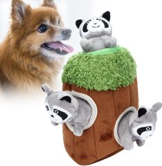 Іграшка-пазл "Гра у хованки з єнотами" для собак та для цуценят маленьких та середніх собак Derby