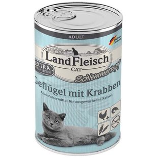 LandFleisch консервы для котов с крабом и домашней птицей LandFleisch