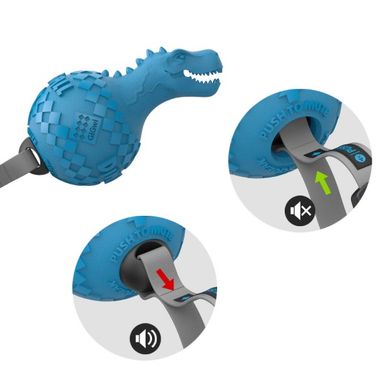 Іграшка для cобак Gigwi Dinoball Динозавр зі звуком, що вимикається 14 см GiGwi