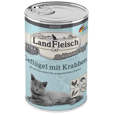 LandFleisch консервы для котов с крабом и домашней птицей LandFleisch