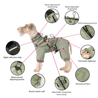 Зимняя куртка для собак V.PET.B.R. Dog Apparel C837 Khaki V.PET.B.R