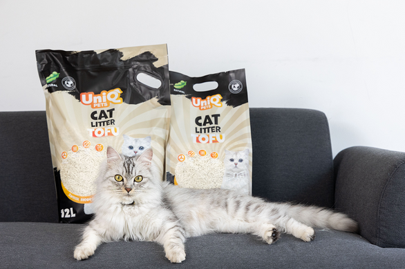 Біорозкладний наповнювач для котячих туалетів UNIQ PETS CAT LITTER TOFU natural  UniQ PETS