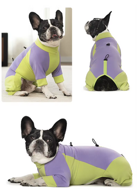 Комбинезон для собак LOVEPET Velvet Fleece Jumpsuit, Purple Olive Green